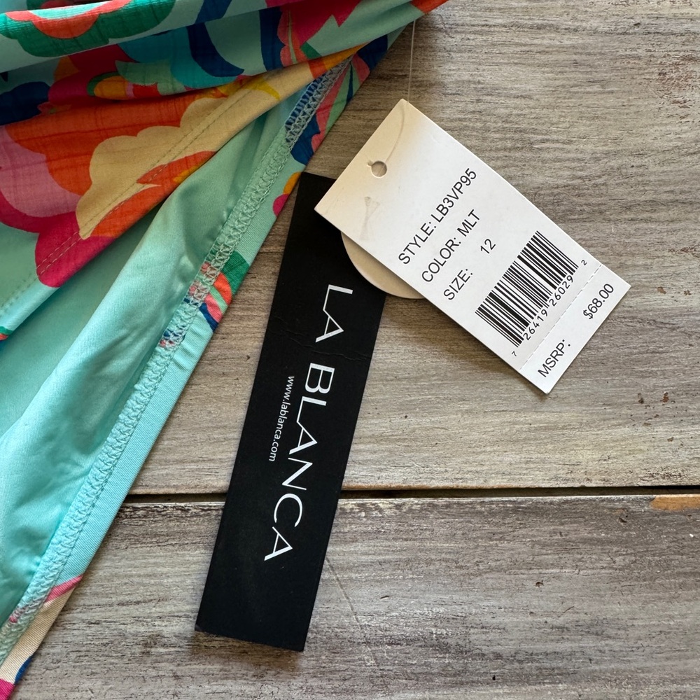 La Blanca Multicolor Floral Bikini Bottom sz 12 NWT - Picture 2 of 3